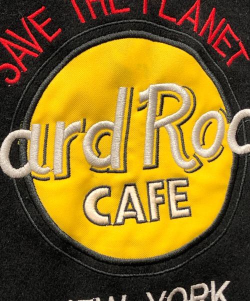 Hard Rock cafe（ハードロックカフェ）Hard Rock cafe (ハードロックカフェ) レザー切替ブルゾン ブラック サイズ:Lの古着・服飾アイテム