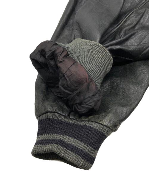 Hard Rock cafe（ハードロックカフェ）Hard Rock cafe (ハードロックカフェ) レザー切替ブルゾン ブラック サイズ:Lの古着・服飾アイテム