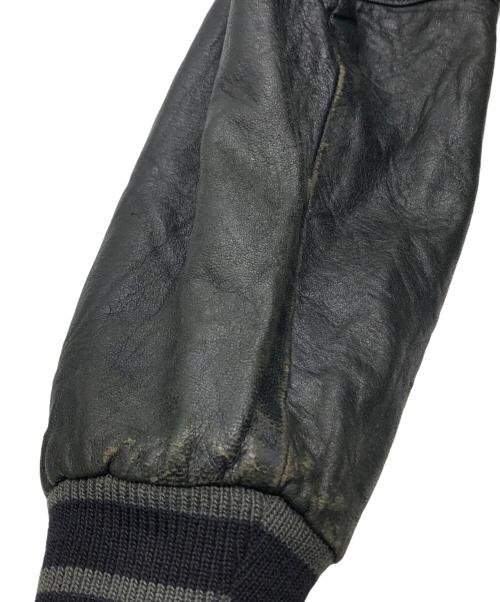 Hard Rock cafe（ハードロックカフェ）Hard Rock cafe (ハードロックカフェ) レザー切替ブルゾン ブラック サイズ:Lの古着・服飾アイテム