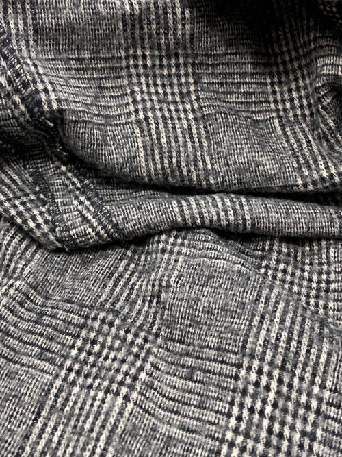 Y's（ワイズ）Y's (ワイズ) ブラッシュドウールグレンチェックセータースカート グレー サイズ:1の古着・服飾アイテム