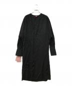 Y's PINKワイズ ピンク）の古着「キルティング切替ロングドレス」｜ブラック
