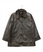 JOURNAL STANDARDジャーナルスタンダード）の古着「ウォッシャブル フェイクレザーファー襟付カバーオール」｜ブラウン