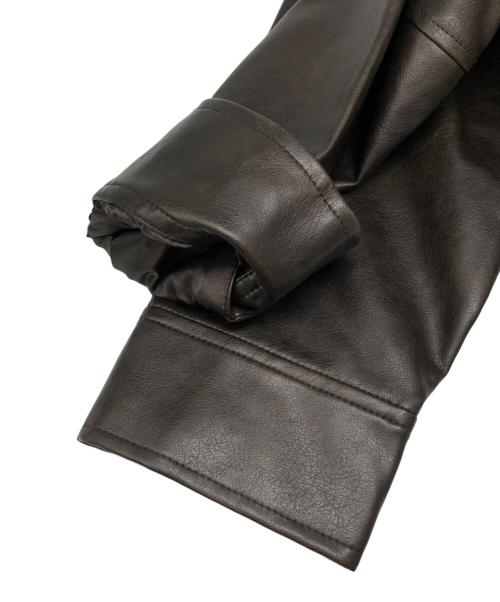 JOURNAL STANDARD（ジャーナルスタンダード）JOURNAL STANDARD (ジャーナルスタンダード) ウォッシャブル フェイクレザーファー襟付カバーオール ブラウン サイズ:下記参照の古着・服飾アイテム