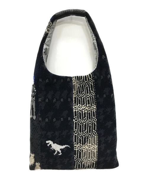 ebagos（エバゴス）ebagos (エバゴス) シェニール・アーカイブ ワンホールトートバッグ ブラックの古着・服飾アイテム