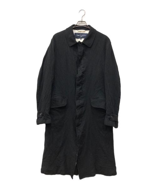 COMME des GARCONS HOMME（コムデギャルソン オム）COMME des GARCONS HOMME (コムデギャルソン オム) ウールサージ縮絨コート ブラック サイズ:Ｌの古着・服飾アイテム