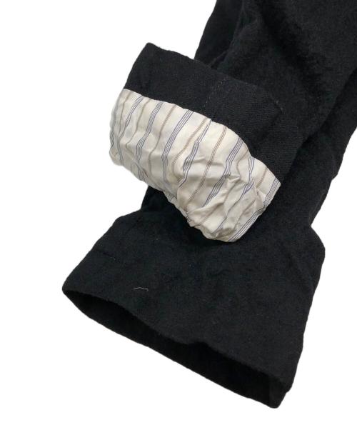 COMME des GARCONS HOMME（コムデギャルソン オム）COMME des GARCONS HOMME (コムデギャルソン オム) ウールサージ縮絨コート ブラック サイズ:Ｌの古着・服飾アイテム