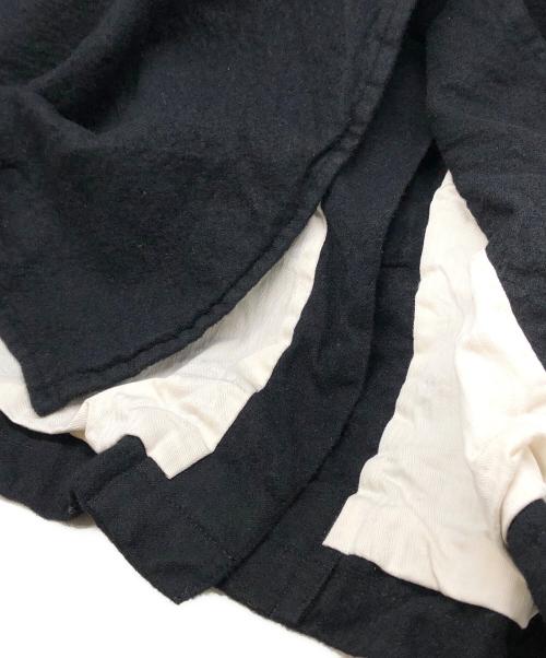 COMME des GARCONS HOMME（コムデギャルソン オム）COMME des GARCONS HOMME (コムデギャルソン オム) ウールサージ縮絨コート ブラック サイズ:Ｌの古着・服飾アイテム