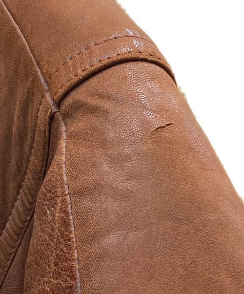 GIANNI VALENTINO（ジャンニバレンチノ）GIANNI VALENTINO (ジャンニバレンチノ) レザージャケット ブラウン サイズ:LLの古着・服飾アイテム