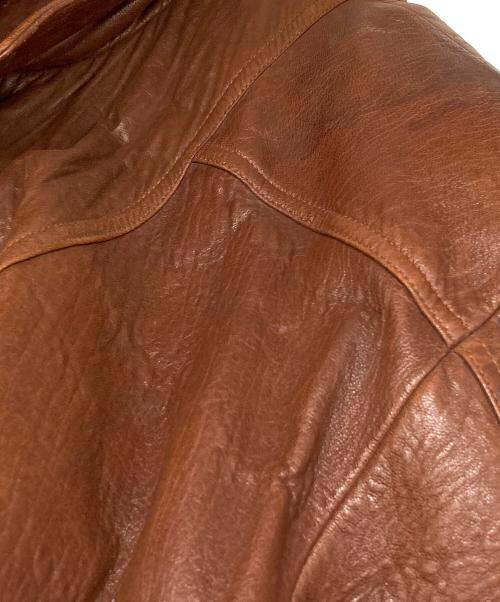 GIANNI VALENTINO（ジャンニバレンチノ）GIANNI VALENTINO (ジャンニバレンチノ) レザージャケット ブラウン サイズ:LLの古着・服飾アイテム