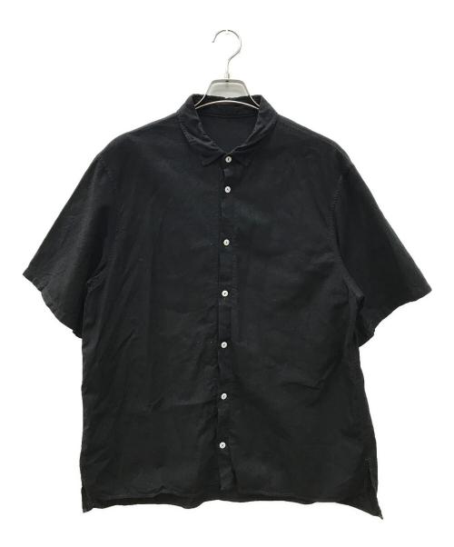 MITTAN（ミッタン）MITTAN (ミッタン) 竹半袖ボタンシャツ ブラック サイズ:3の古着・服飾アイテム