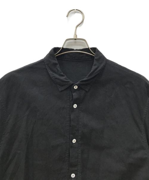 MITTAN（ミッタン）MITTAN (ミッタン) 竹半袖ボタンシャツ ブラック サイズ:3の古着・服飾アイテム