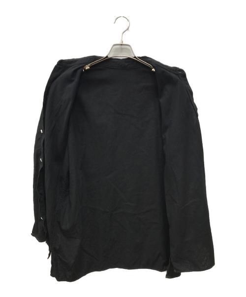 MITTAN（ミッタン）MITTAN (ミッタン) 竹半袖ボタンシャツ ブラック サイズ:3の古着・服飾アイテム