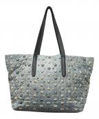 JIMMY CHOOジミーチュウ）の古着「スタッズトートバッグ」｜ブルー