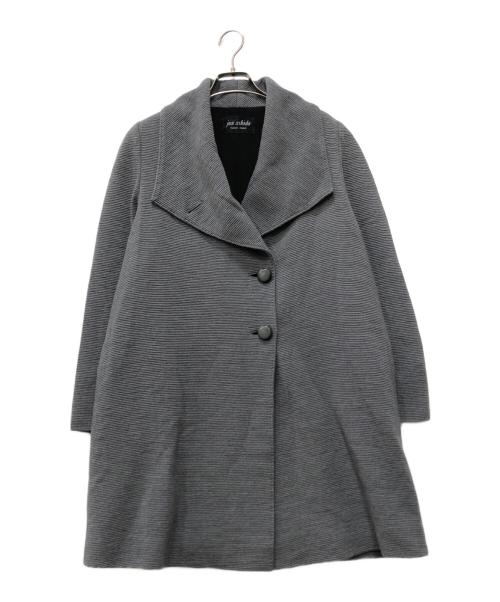 JUN ASHIDA（ジュン アシダ）JUN ASHIDA (ジュン アシダ) ショールカラーハーフコート グレー サイズ:Mの古着・服飾アイテム