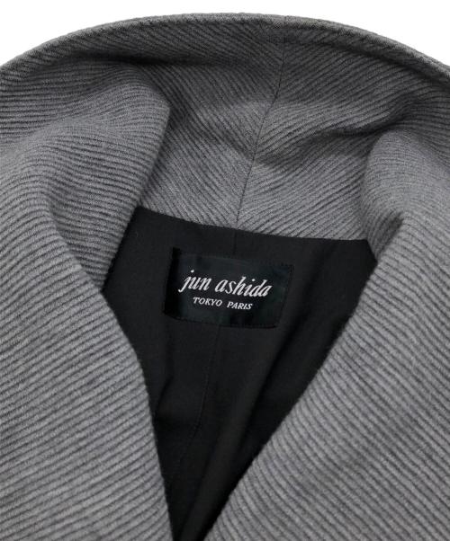 JUN ASHIDA（ジュン アシダ）JUN ASHIDA (ジュン アシダ) ショールカラーハーフコート グレー サイズ:Mの古着・服飾アイテム