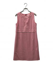 RED VALENTINO（レッドヴァレンティノ）の古着「ノースリーブワンピース」｜ピンク