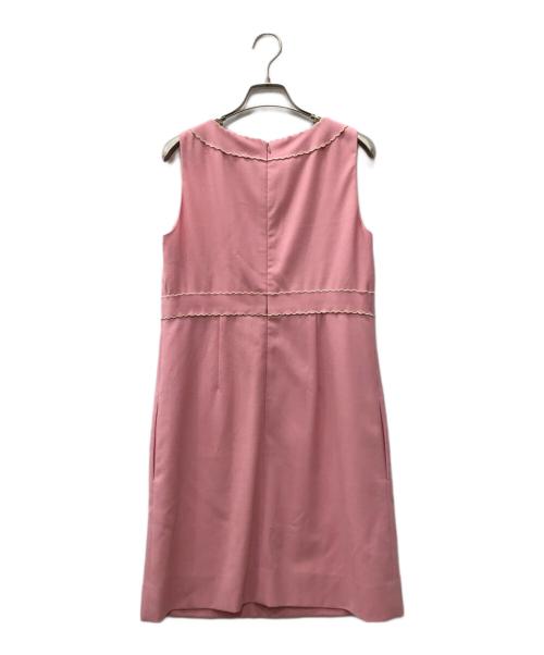 RED VALENTINO（レッドヴァレンティノ）RED VALENTINO (レッドヴァレンティノ) ノースリーブワンピース ピンク サイズ:42の古着・服飾アイテム