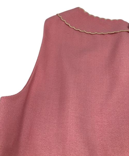 RED VALENTINO（レッドヴァレンティノ）RED VALENTINO (レッドヴァレンティノ) ノースリーブワンピース ピンク サイズ:42の古着・服飾アイテム
