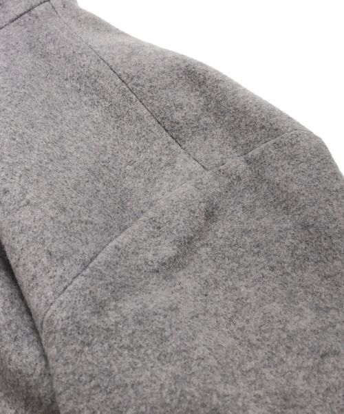 BLACK LABEL CRESTBRIDGE（ブラックレーベル クレストブリッジ）BLACK LABEL CRESTBRIDGE (ブラックレーベル クレストブリッジ) シャイニービーバーレイズドネックコート グレー サイズ:Mの古着・服飾アイテム