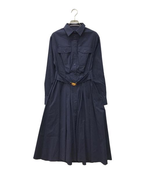 LAUREN RALPH LAUREN（ローレンラルフローレン）LAUREN RALPH LAUREN (ローレンラルフローレン) シャツワンピース ネイビーの古着・服飾アイテム