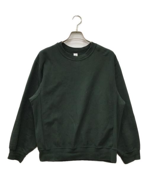 blurhms ROOTSTOCK（ブラームスルーツストック）blurhms ROOTSTOCK (ブラームスルーツストック) Thin-Sweat Crew-Neck P/O グリーン サイズ:2の古着・服飾アイテム