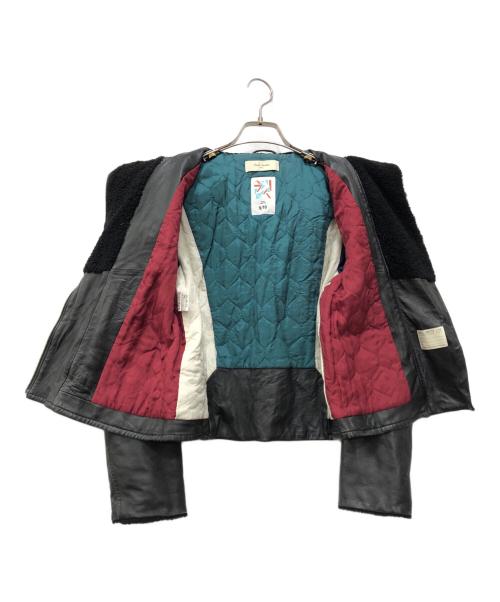PAUL SMITH（ポールスミス）Paul Smith (ポールスミス) ボアレザージャケット ブラック サイズ:40の古着・服飾アイテム