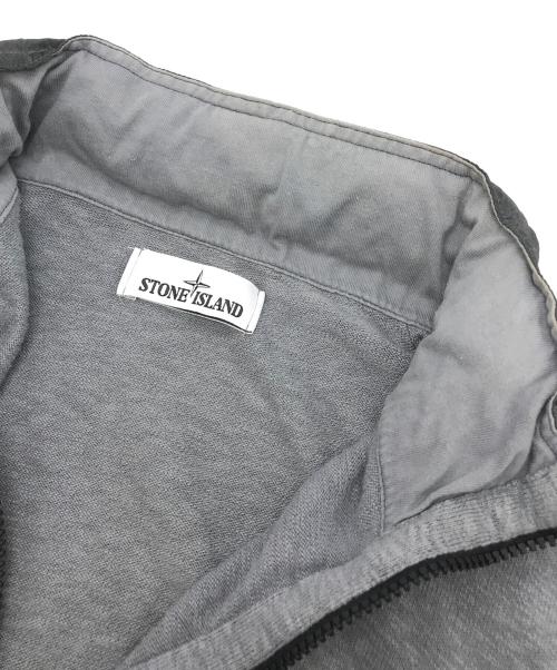 STONE ISLAND（ストーンアイランド）STONE ISLAND (ストーンアイランド) ナイロン切替ジップアップニット グレー サイズ:Mの古着・服飾アイテム