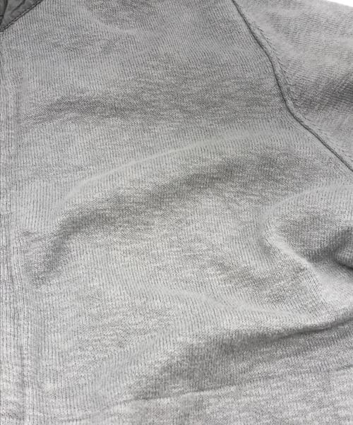 STONE ISLAND（ストーンアイランド）STONE ISLAND (ストーンアイランド) ナイロン切替ジップアップニット グレー サイズ:Mの古着・服飾アイテム