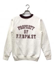 45R（フォーティファイブ・アール）の古着「プロパティロゴプリント裏毛の908スウェット」｜ホワイト