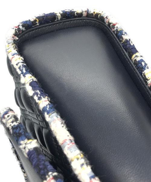 TORY BURCH（トリーバーチ）TORY BURCH (トリーバーチ) ツイードチェーンショルダーバッグ ネイビー サイズ:下記参照の古着・服飾アイテム