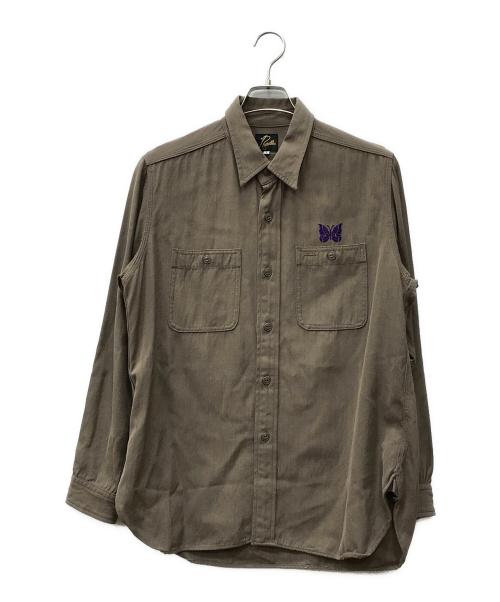 Needles（ニードルズ）Needles (ニードルズ) Work Shirt　 ブラウン サイズ:Sの古着・服飾アイテム