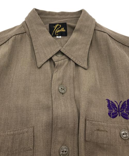 Needles（ニードルズ）Needles (ニードルズ) Work Shirt　 ブラウン サイズ:Sの古着・服飾アイテム