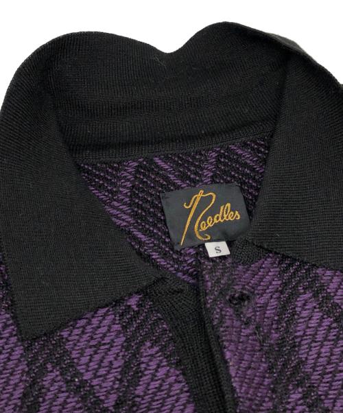 Needles（ニードルズ）Needles (ニードルズ) Polo Sweater Wave Stripe パープル サイズ:Sの古着・服飾アイテム