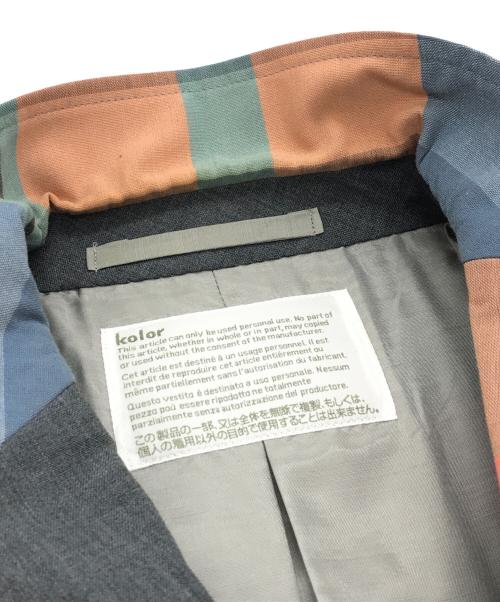 KOLOR（カラー）KOLOR (カラー) カラーブロックジャケット ブルー サイズ:3の古着・服飾アイテム