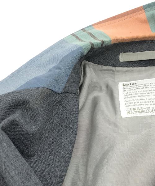 KOLOR（カラー）KOLOR (カラー) カラーブロックジャケット ブルー サイズ:3の古着・服飾アイテム