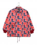 Needlesニードルズ）の古着「COACH JACKET NYLON OXFIRD CLOTH PRINTED」｜レッド