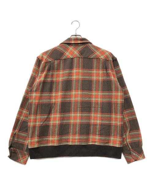 Engineered Garments（エンジニアドガーメンツ）Engineered Garments (エンジニアードガーメンツ) オープンカラーフランネルチェックシャツ ブラウン サイズ:Sの古着・服飾アイテム