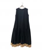 YOKO CHANヨーコチャン）の古着「ヘムフレアコットンドレス」｜ネイビー