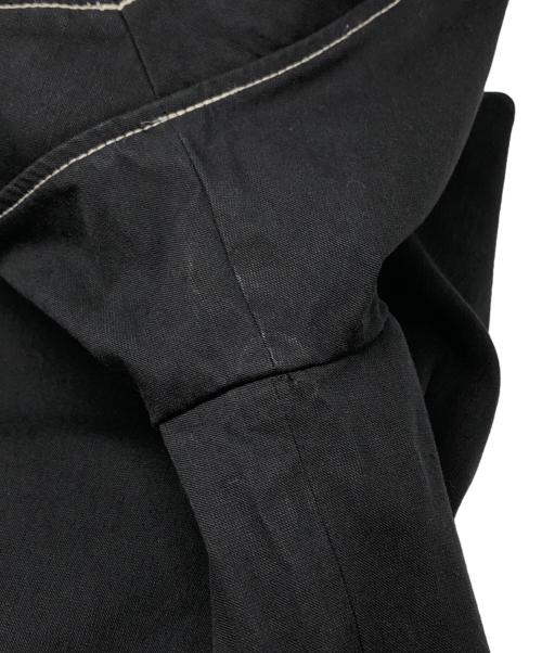 LANVIN en Bleu（ランバンオンブルー）LANVIN en Bleu (ランバンオンブルー) コットンストレッチ切替ワンピース ブラック サイズ:38の古着・服飾アイテム
