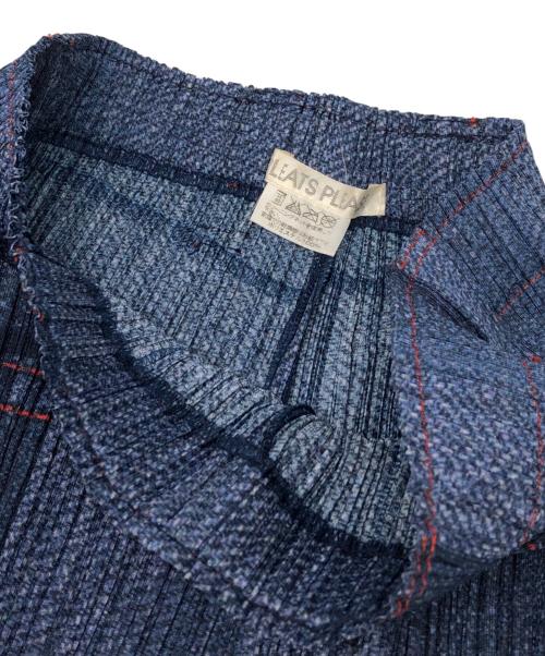 PLEATS PLEASE（プリーツプリーズ）PLEATS PLEASE (プリーツプリーズ) 転写プリーツパンツ ネイビー サイズ:3の古着・服飾アイテム