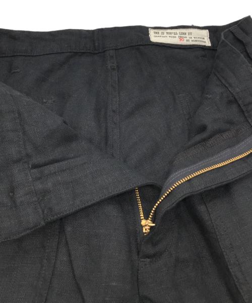 BONCOURA（ボンクラ）BONCOURA (ボンクラ) リネンパンツ ブラック サイズ:30の古着・服飾アイテム