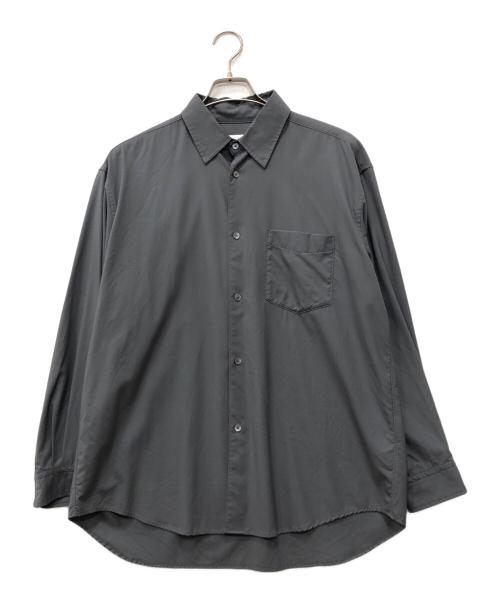 cornier（コルニエ）CORNIER (コルニエ) Super180's WORSTED WOOL SHIRTS グレー サイズ:Mの古着・服飾アイテム