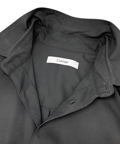 cornier（コルニエ）CORNIER (コルニエ) Super180's WORSTED WOOL SHIRTS グレー サイズ:Mの古着・服飾アイテム