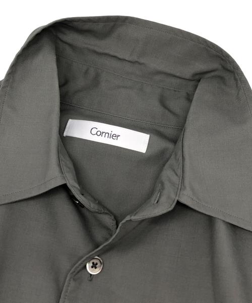 cornier（コルニエ）CORNIER (コルニエ) Super180's WORSTED WOOL SHIRTS グレー サイズ:Mの古着・服飾アイテム