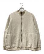 nestrobe confectネストローブ コンフェクト）の古着「裏毛ナッピング 起毛 ジップトップ」｜ベージュ