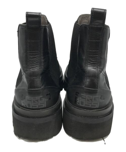sergio rossi（セルジオロッシ）sergio rossi (セルジオロッシ) サイドゴアブーツ ブラック サイズ:7の古着・服飾アイテム
