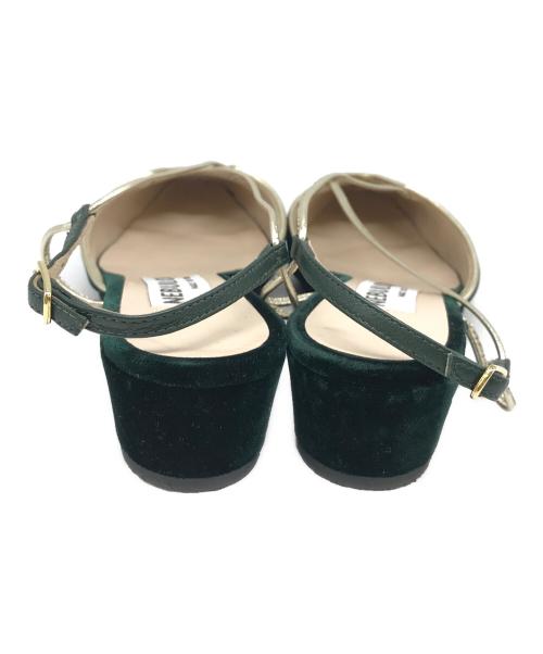 NEBULONIE（ネブローニ）NEBULONIE (ネブローニ) ベロアミュール グリーン サイズ:35の古着・服飾アイテム