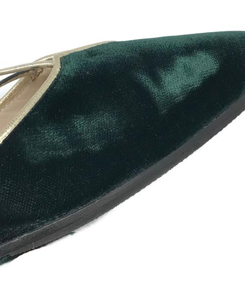 NEBULONIE（ネブローニ）NEBULONIE (ネブローニ) ベロアミュール グリーン サイズ:35の古着・服飾アイテム