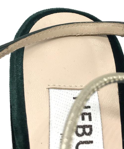 NEBULONIE（ネブローニ）NEBULONIE (ネブローニ) ベロアミュール グリーン サイズ:35の古着・服飾アイテム