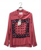 NOMA t.d.ノーマティーディー）の古着「Bandana Hand Embroidery Shirt」｜ピンク